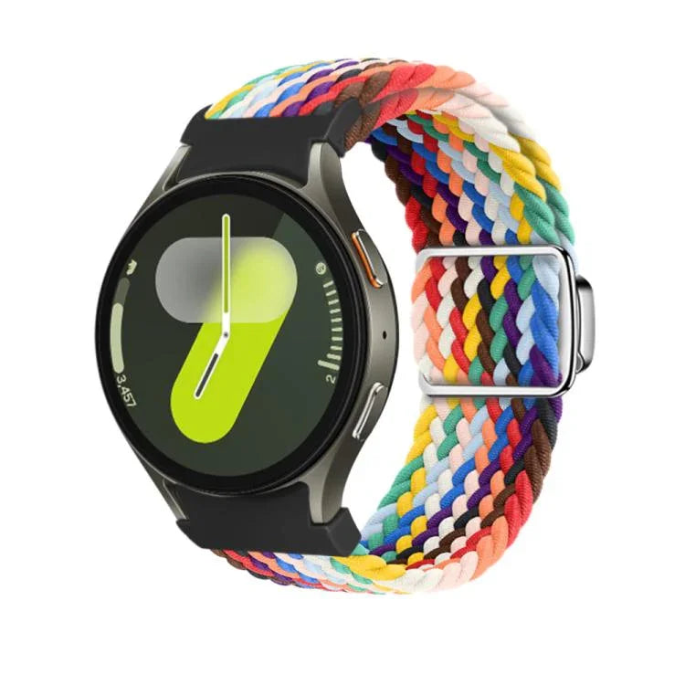 Kalebol Button Braided Loop Magnetic Buckle Watch Band, For Samsung Galaxy Watch 5 Pro / 6 / 7