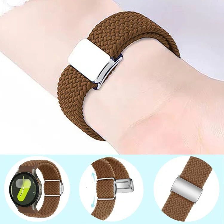 Kalebol Button Braided Loop Magnetic Buckle Watch Band, For Samsung Galaxy Watch 5 Pro / 6 / 7