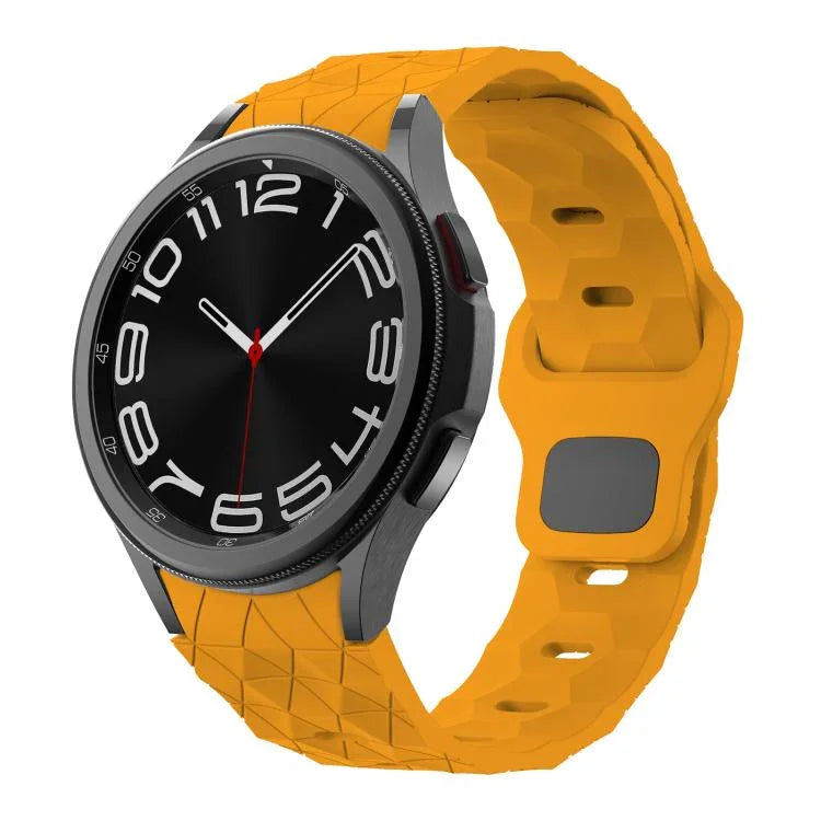 Pulseira de Silicone com Fivela Invertida Padrão de Futebol Kalebol, Para Samsung Galaxy Watch 4 / 5 / 6