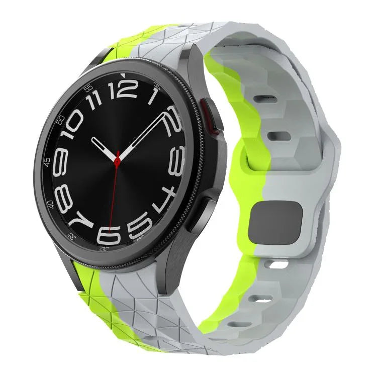 Kalebol Football Pattern Reverse Buckle Silicone Strap, For Samsung Galaxy Watch 4 / 5 / 6