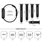 Bracelete de Silicone com Fivela Invertida Kalebol, Para Apple Watch 46mm / 49mm / 45mm / 44mm, Para Apple Watch 42mm / 41mm / 40mm / 38mm