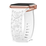 Kalebol 8-shaped Buckle Rose Embossed Silicone Watch Band, For Apple Watch 46mm / 49mm / 45mm / 44mm, For Apple Watch 42mm / 41mm / 40mm / 38mm