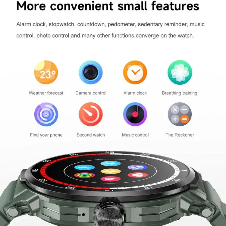 D11 Auricular Bluetooth 2 em 1 com Ecrã de 1,46 polegadas Relógio Inteligente, Suporta Chamadas Bluetooth / NFC / Frequência Cardíaca, D11 (Preto), D11 (Verde)