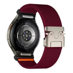 Pulseira de Relógio em Nylon Elástico com Fecho de Paracaídas e Conector de Botão, Para Samsung Galaxy Watch 7 / 6 / 5 / 4