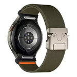 Pulseira de Relógio em Nylon Elástico com Fecho de Paracaídas e Conector de Botão, Para Samsung Galaxy Watch 7 / 6 / 5 / 4