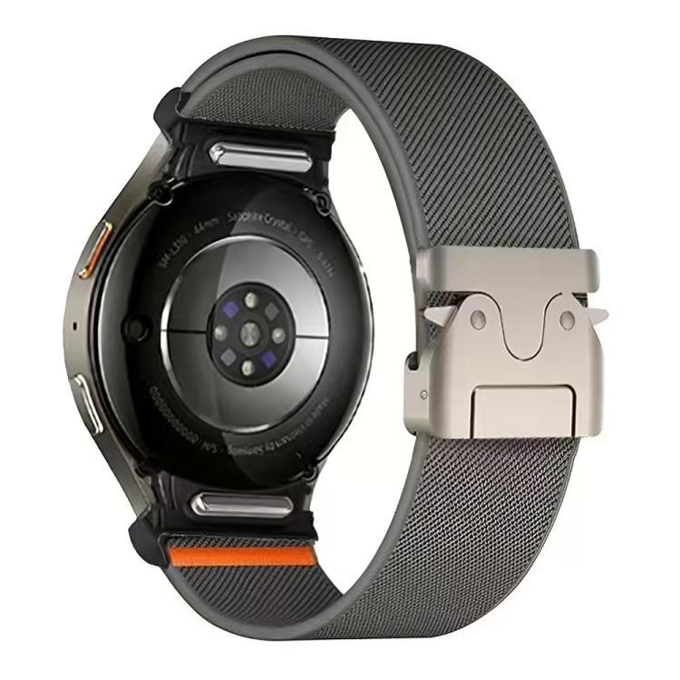 Pulseira de Relógio em Nylon Elástico com Fecho de Paracaídas e Conector de Botão, Para Samsung Galaxy Watch 7 / 6 / 5 / 4