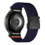 Pulseira de Relógio em Nylon Elástico com Fecho de Paracaídas e Conector de Botão, Para Samsung Galaxy Watch 7 / 6 / 5 / 4