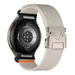 Pulseira de Relógio em Nylon Elástico com Fecho de Paracaídas e Conector de Botão, Para Samsung Galaxy Watch 7 / 6 / 5 / 4