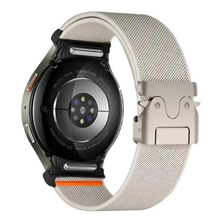 Pulseira de Relógio em Nylon Elástico com Fecho de Paracaídas e Conector de Botão, Para Samsung Galaxy Watch 7 / 6 / 5 / 4