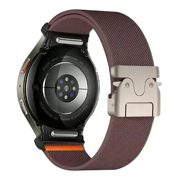 Pulseira de Relógio em Nylon Elástico com Fecho de Paracaídas e Conector de Botão, Para Samsung Galaxy Watch 7 / 6 / 5 / 4