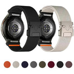 Pulseira de Relógio em Nylon Elástico com Fecho de Paracaídas e Conector de Botão, Para Samsung Galaxy Watch 7 / 6 / 5 / 4