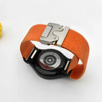Pulseira de Relógio em Nylon Elástico com Fecho de Paracaídas e Conector de Botão, Para Samsung Galaxy Watch 7 / 6 / 5 / 4