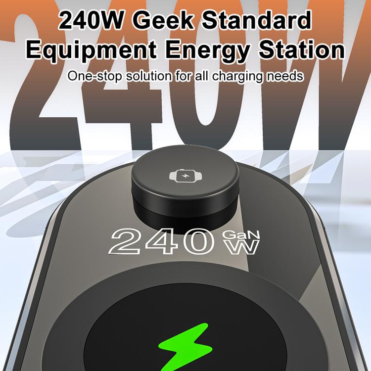 Estação de Carregamento Multifuncional 9 em 1 240W com Função de Alarme, 9 em 1 240W