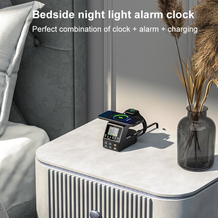 Estação de Carregamento Multifuncional 9 em 1 240W com Função de Alarme, 9 em 1 240W
