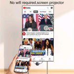 Projetor de Ecrã Sem Fios Measy A30 1080P HD HDMI para Telemóvel / PC, 1080P