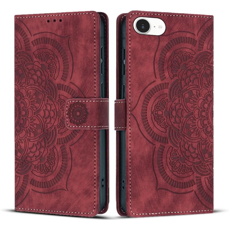 Capa de Telefone em Pele Fosca Retro com Mandala em Relevo, Para iPhone 17e / 16e, Para iPhone 17 Pro Max, Para iPhone 17 Pro, Para iPhone 17, Para iPhone Air, Para iPhone 16 Pro Max, Para iPhone 16 Pro, Para iPhone 16 Plus, Para iPhone 16
