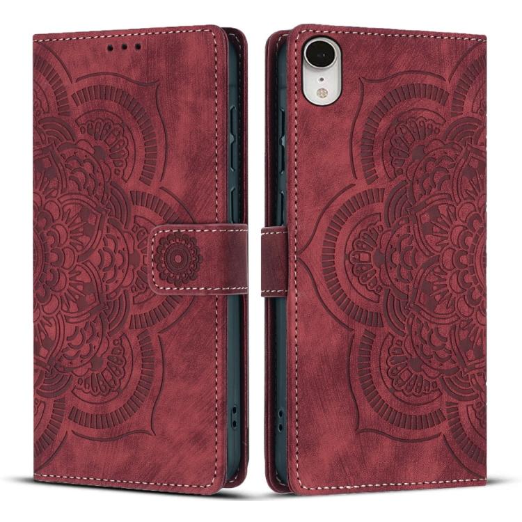 Capa de Telefone em Pele Fosca Retro com Mandala em Relevo, Para iPhone XR, Para iPhone XS Max, Para iPhone 7 Plus / 8 Plus