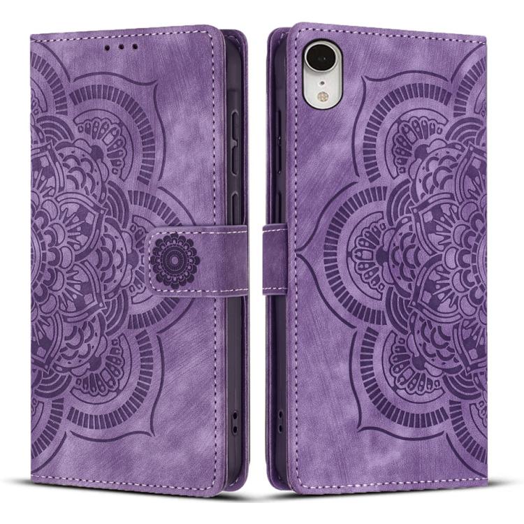 Capa de Telefone em Pele Fosca Retro com Mandala em Relevo, Para iPhone XR, Para iPhone XS Max, Para iPhone 7 Plus / 8 Plus