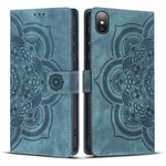 Capa de Telefone em Pele Fosca Retro com Mandala em Relevo, Para iPhone XR, Para iPhone XS Max, Para iPhone 7 Plus / 8 Plus