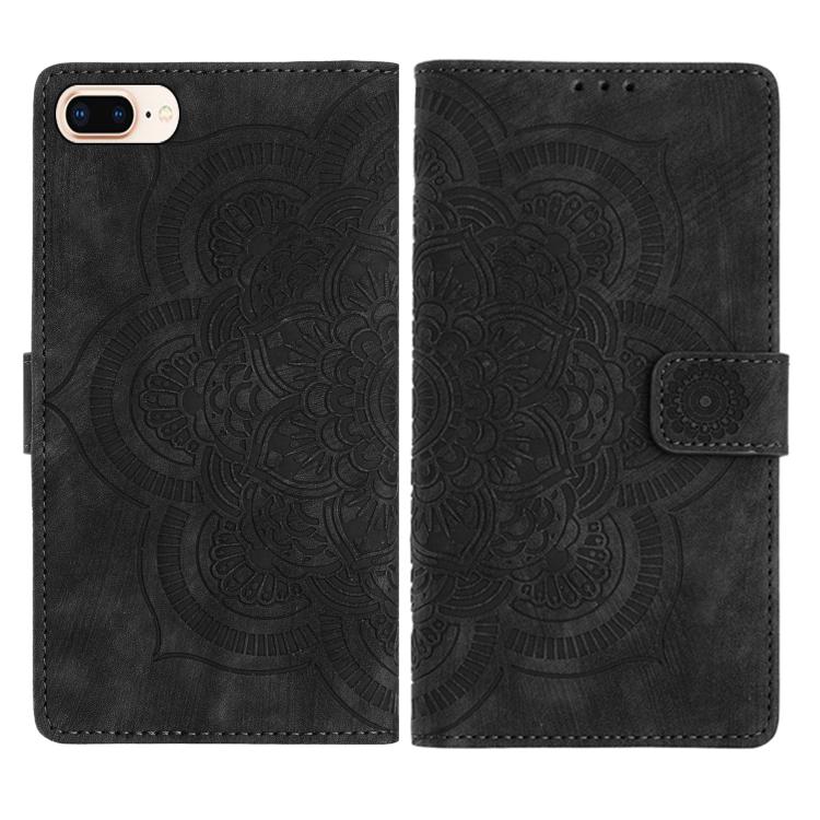 Capa de Telefone em Pele Fosca Retro com Mandala em Relevo, Para iPhone XR, Para iPhone XS Max, Para iPhone 7 Plus / 8 Plus