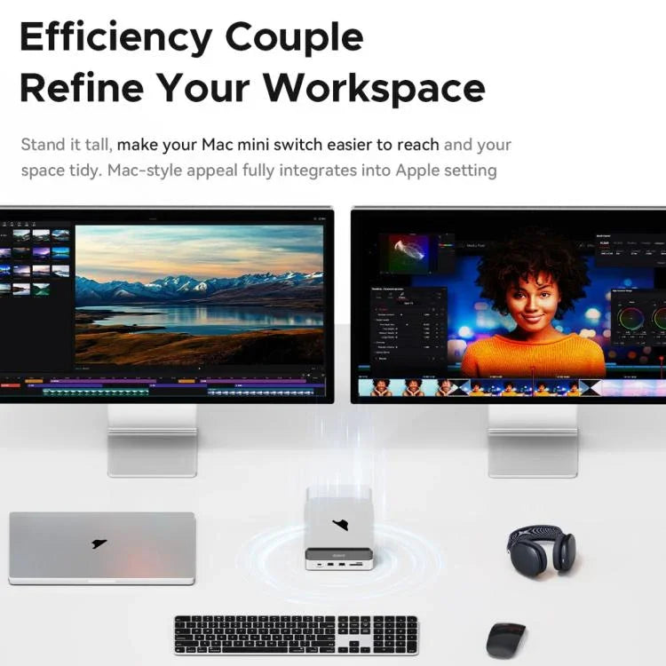ORICO VSP10 Mini Dock Suporte Multi-funções de Expansão de Armazenamento de Secretária para Mac Mini 2024, 512GB, 1TB, 2TB, 4TB