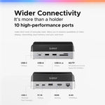 ORICO VSP10 Mini Dock Suporte Multi-funções de Expansão de Armazenamento de Secretária para Mac Mini 2024, 512GB, 1TB, 2TB, 4TB