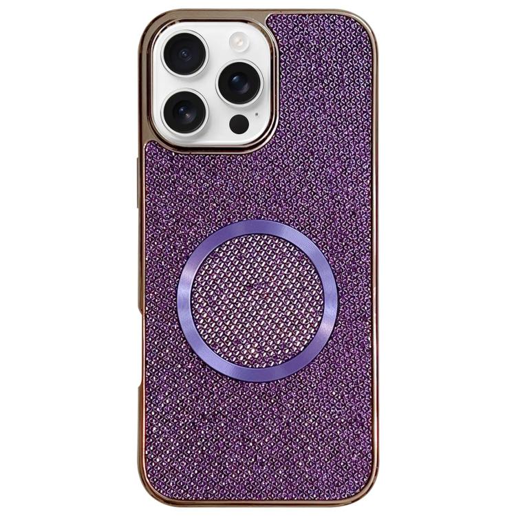 Capa de Telefone MagSafe com Grão Brilhante em PC Eletroplatinado, Para iPhone 17 Pro Max, Para iPhone 17 Pro, Para iPhone 16 Pro Max, Para iPhone 16 Pro, Para iPhone 16 Plus, Para iPhone 16, Para iPhone 15 Pro Max, Para iPhone 15 Pro