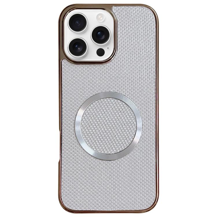 Capa de Telefone MagSafe com Grão Brilhante em PC Eletroplatinado, Para iPhone 17 Pro Max, Para iPhone 17 Pro, Para iPhone 16 Pro Max, Para iPhone 16 Pro, Para iPhone 16 Plus, Para iPhone 16, Para iPhone 15 Pro Max, Para iPhone 15 Pro