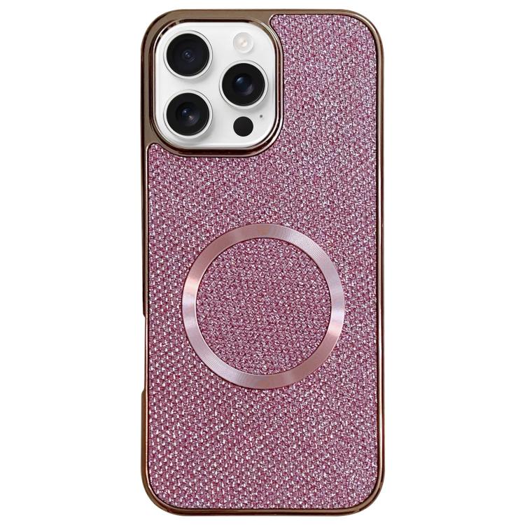 Capa de Telefone MagSafe com Grão Brilhante em PC Eletroplatinado, Para iPhone 17 Pro Max, Para iPhone 17 Pro, Para iPhone 16 Pro Max, Para iPhone 16 Pro, Para iPhone 16 Plus, Para iPhone 16, Para iPhone 15 Pro Max, Para iPhone 15 Pro