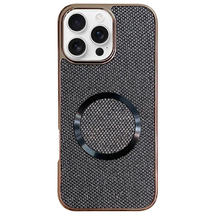 Capa de Telefone MagSafe com Grão Brilhante em PC Eletroplatinado, Para iPhone 17 Pro Max, Para iPhone 17 Pro, Para iPhone 16 Pro Max, Para iPhone 16 Pro, Para iPhone 16 Plus, Para iPhone 16, Para iPhone 15 Pro Max, Para iPhone 15 Pro