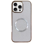 Capa de Telefone MagSafe com Grão Brilhante em PC Eletroplatinado, Para iPhone 17 Pro Max, Para iPhone 17 Pro, Para iPhone 16 Pro Max, Para iPhone 16 Pro, Para iPhone 16 Plus, Para iPhone 16, Para iPhone 15 Pro Max, Para iPhone 15 Pro