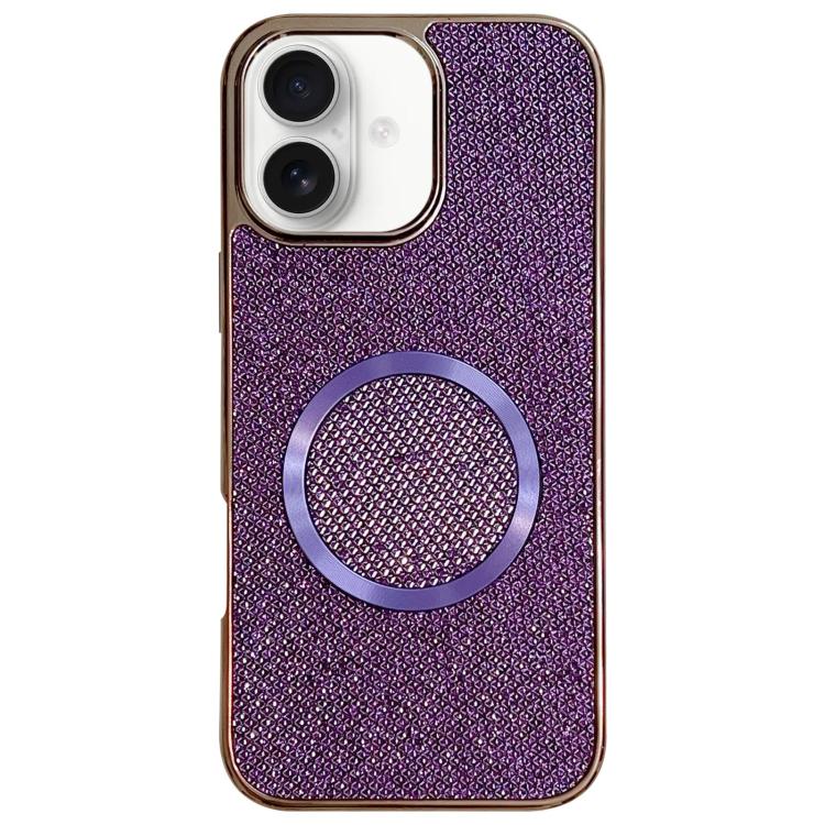Capa de Telefone MagSafe com Grão Brilhante em PC Eletroplatinado, Para iPhone 17 Pro Max, Para iPhone 17 Pro, Para iPhone 16 Pro Max, Para iPhone 16 Pro, Para iPhone 16 Plus, Para iPhone 16, Para iPhone 15 Pro Max, Para iPhone 15 Pro