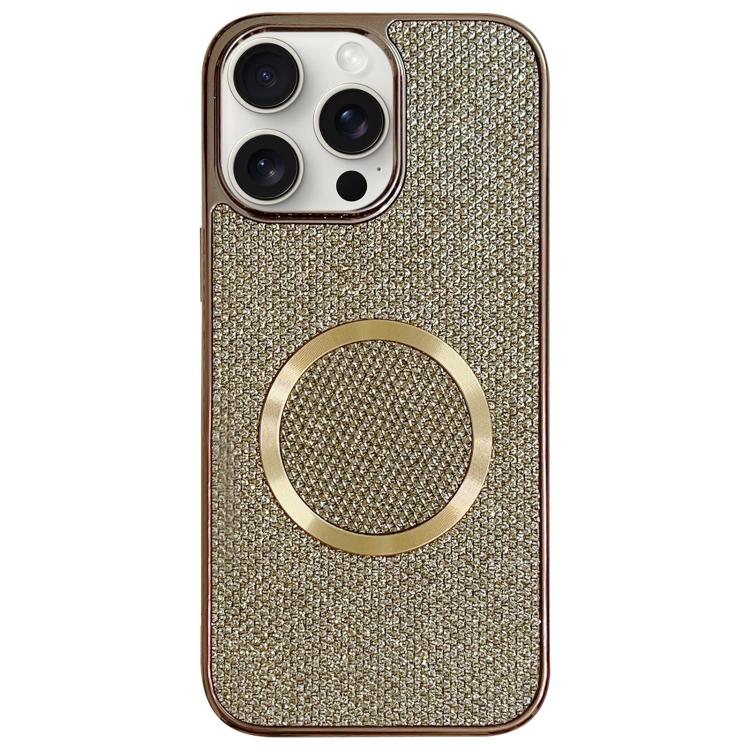 Capa de Telefone MagSafe com Grão Brilhante em PC Eletroplatinado, Para iPhone 17 Pro Max, Para iPhone 17 Pro, Para iPhone 16 Pro Max, Para iPhone 16 Pro, Para iPhone 16 Plus, Para iPhone 16, Para iPhone 15 Pro Max, Para iPhone 15 Pro