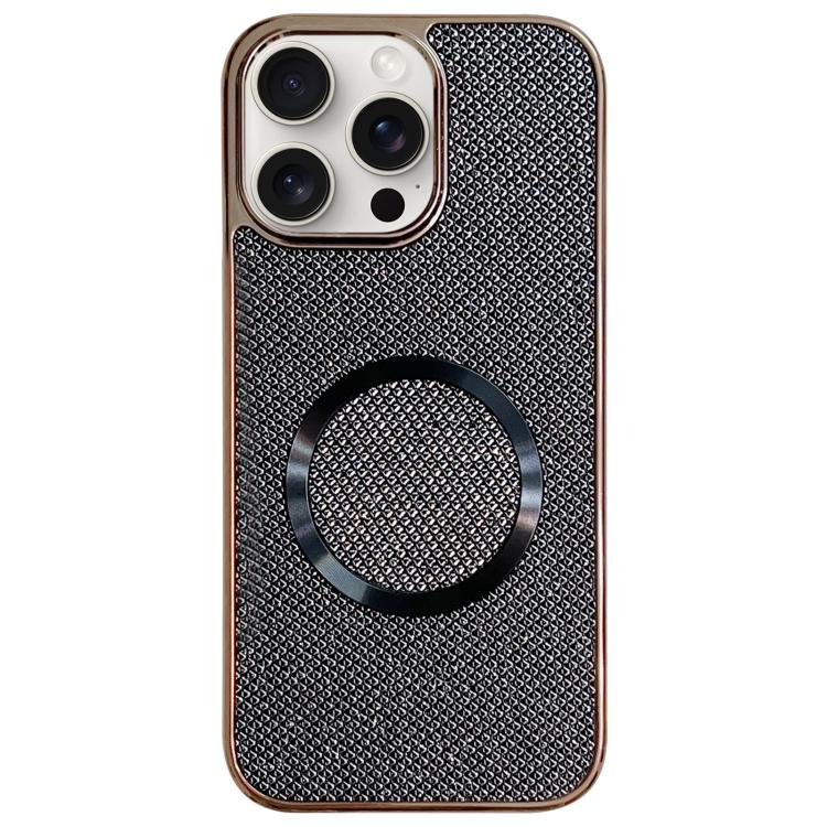 Capa de Telefone MagSafe com Grão Brilhante em PC Eletroplatinado, Para iPhone 17 Pro Max, Para iPhone 17 Pro, Para iPhone 16 Pro Max, Para iPhone 16 Pro, Para iPhone 16 Plus, Para iPhone 16, Para iPhone 15 Pro Max, Para iPhone 15 Pro
