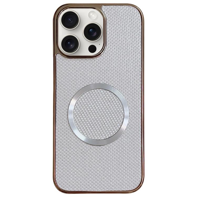 Capa de Telefone MagSafe com Grão Brilhante em PC Eletroplatinado, Para iPhone 17 Pro Max, Para iPhone 17 Pro, Para iPhone 16 Pro Max, Para iPhone 16 Pro, Para iPhone 16 Plus, Para iPhone 16, Para iPhone 15 Pro Max, Para iPhone 15 Pro