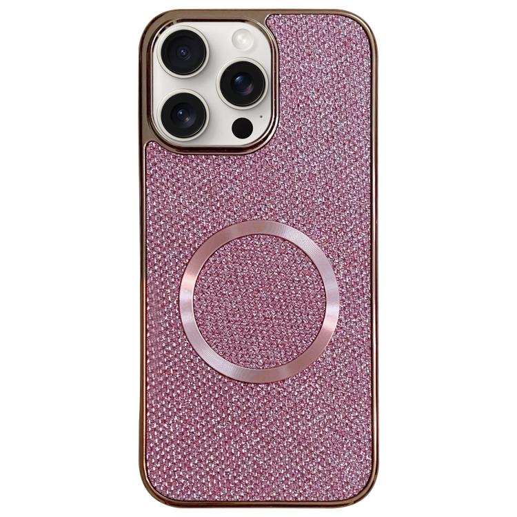 Capa de Telefone MagSafe com Grão Brilhante em PC Eletroplatinado, Para iPhone 17 Pro Max, Para iPhone 17 Pro, Para iPhone 16 Pro Max, Para iPhone 16 Pro, Para iPhone 16 Plus, Para iPhone 16, Para iPhone 15 Pro Max, Para iPhone 15 Pro