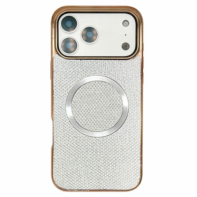 Capa de Telefone MagSafe com Grão Brilhante em PC Eletroplatinado, Para iPhone 17 Pro Max, Para iPhone 17 Pro, Para iPhone 16 Pro Max, Para iPhone 16 Pro, Para iPhone 16 Plus, Para iPhone 16, Para iPhone 15 Pro Max, Para iPhone 15 Pro