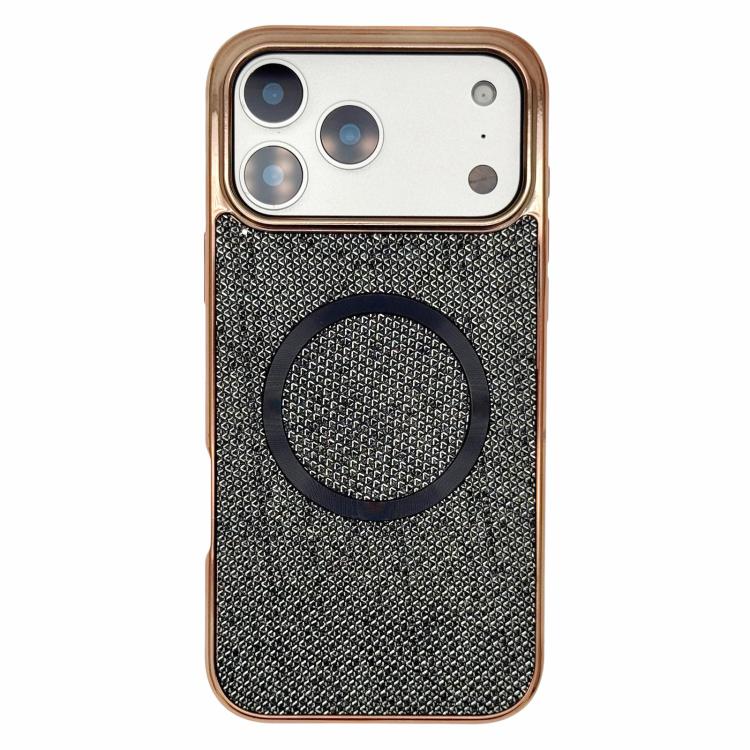 Capa de Telefone MagSafe com Grão Brilhante em PC Eletroplatinado, Para iPhone 17 Pro Max, Para iPhone 17 Pro, Para iPhone 16 Pro Max, Para iPhone 16 Pro, Para iPhone 16 Plus, Para iPhone 16, Para iPhone 15 Pro Max, Para iPhone 15 Pro