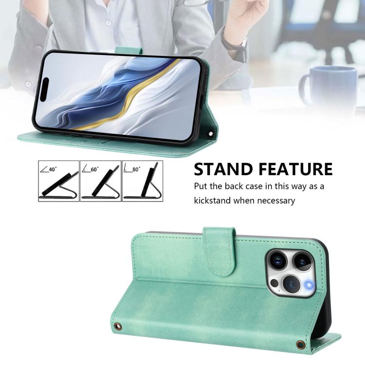 Capa de Telemóvel Retro em Pele com Fivela e Costura em Linhas, Para iPhone 16 Pro, Para iPhone 16 Plus, Para iPhone 16, Para iPhone 15 Pro Max, Para iPhone 15 Pro, Para iPhone 15 Plus