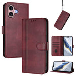 Capa de Telemóvel Retro em Pele com Fivela e Costura em Linhas, Para iPhone 16 Pro, Para iPhone 16 Plus, Para iPhone 16, Para iPhone 15 Pro Max, Para iPhone 15 Pro, Para iPhone 15 Plus