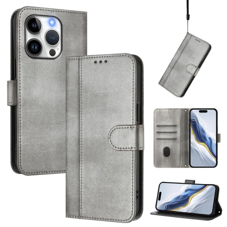 Capa de Telemóvel Retro em Pele com Fivela e Costura em Linhas, Para iPhone 16 Pro, Para iPhone 16 Plus, Para iPhone 16, Para iPhone 15 Pro Max, Para iPhone 15 Pro, Para iPhone 15 Plus