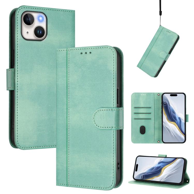 Capa de Telemóvel Retro em Pele com Fivela e Costura em Linhas, Para iPhone 16 Pro, Para iPhone 16 Plus, Para iPhone 16, Para iPhone 15 Pro Max, Para iPhone 15 Pro, Para iPhone 15 Plus