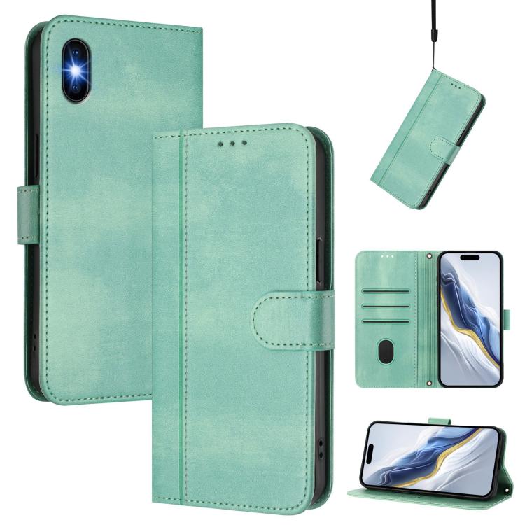 Line Splicing Buckle Retro Leather Phone Case, For iPhone 11 Pro Max, For iPhone 11, For iPhone 11 Pro, For iPhone X / XS, For iPhone XR, For iPhone XS Max