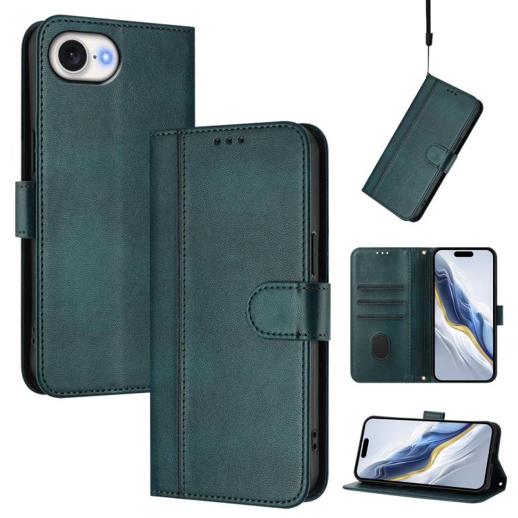 Capa de Telefone Retro em Pele com Fivela de Costura em Linha, Para iPhone 17e / 16e, Para iPhone 17 Pro Max, Para iPhone 17 Pro, Para iPhone 17, Para iPhone Air, Para iPhone 16 Pro Max