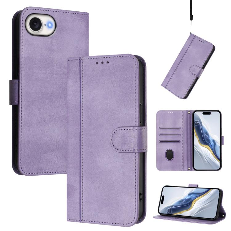 Capa de Telefone Retro em Pele com Fivela de Costura em Linha, Para iPhone 17e / 16e, Para iPhone 17 Pro Max, Para iPhone 17 Pro, Para iPhone 17, Para iPhone Air, Para iPhone 16 Pro Max