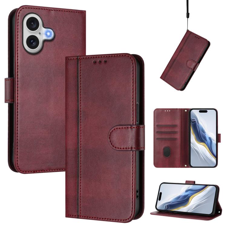 Capa de Telefone Retro em Pele com Fivela de Costura em Linha, Para iPhone 17e / 16e, Para iPhone 17 Pro Max, Para iPhone 17 Pro, Para iPhone 17, Para iPhone Air, Para iPhone 16 Pro Max