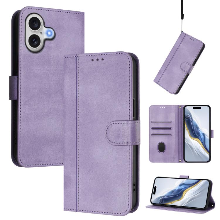 Capa de Telefone Retro em Pele com Fivela de Costura em Linha, Para iPhone 17e / 16e, Para iPhone 17 Pro Max, Para iPhone 17 Pro, Para iPhone 17, Para iPhone Air, Para iPhone 16 Pro Max