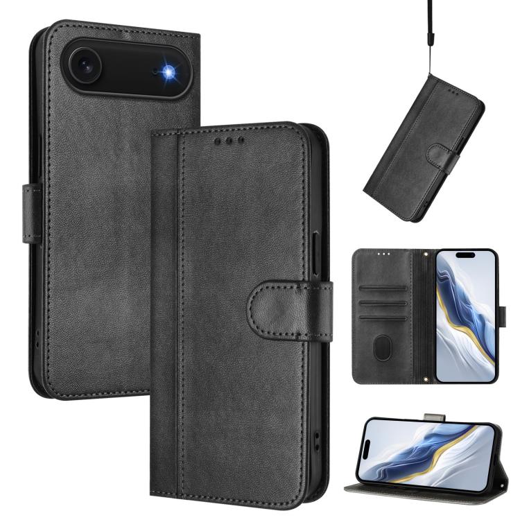 Capa de Telefone Retro em Pele com Fivela de Costura em Linha, Para iPhone 17e / 16e, Para iPhone 17 Pro Max, Para iPhone 17 Pro, Para iPhone 17, Para iPhone Air, Para iPhone 16 Pro Max