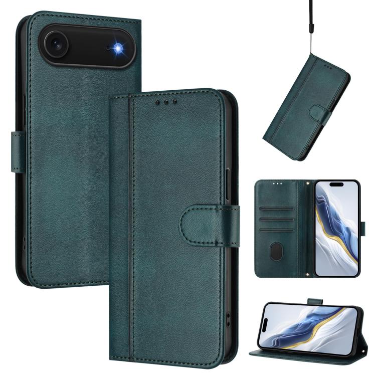 Capa de Telefone Retro em Pele com Fivela de Costura em Linha, Para iPhone 17e / 16e, Para iPhone 17 Pro Max, Para iPhone 17 Pro, Para iPhone 17, Para iPhone Air, Para iPhone 16 Pro Max