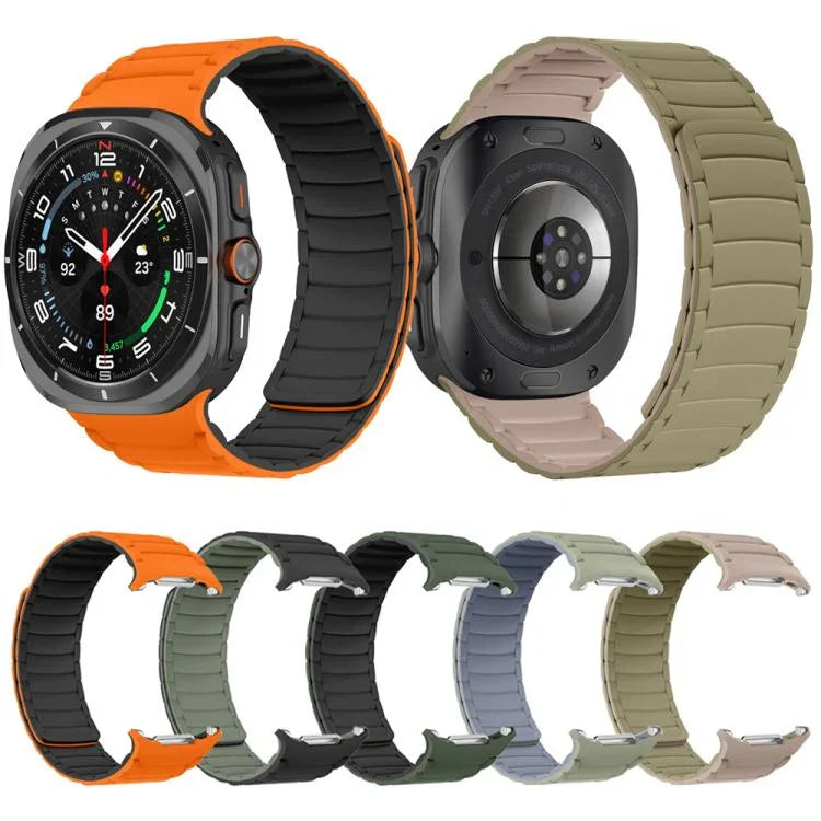 Pulseira de Relógio Desportiva Magnética de Silicone, Para Samsung Galaxy Watch Ultra 47mm / Ultra 2025
